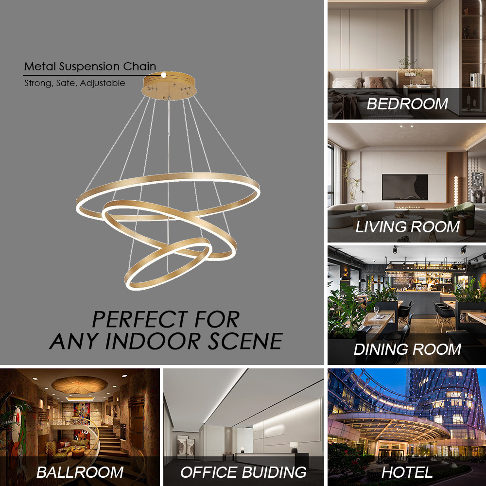 Minimalist Dining Room  Kitchen Wedding Large Hanging Lamp Luxury Led Ceiling Luxury Fixture Hanging Light Chandelier For Home