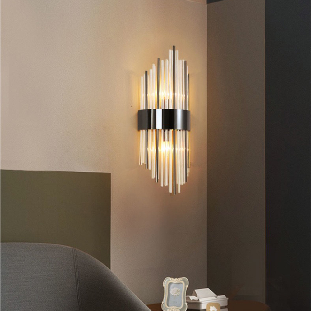 Bedroom Decorative Wall Light Home Fancy Light Wall Interior Sconce Bracket Crystal Led Wall Lamp Light For Home