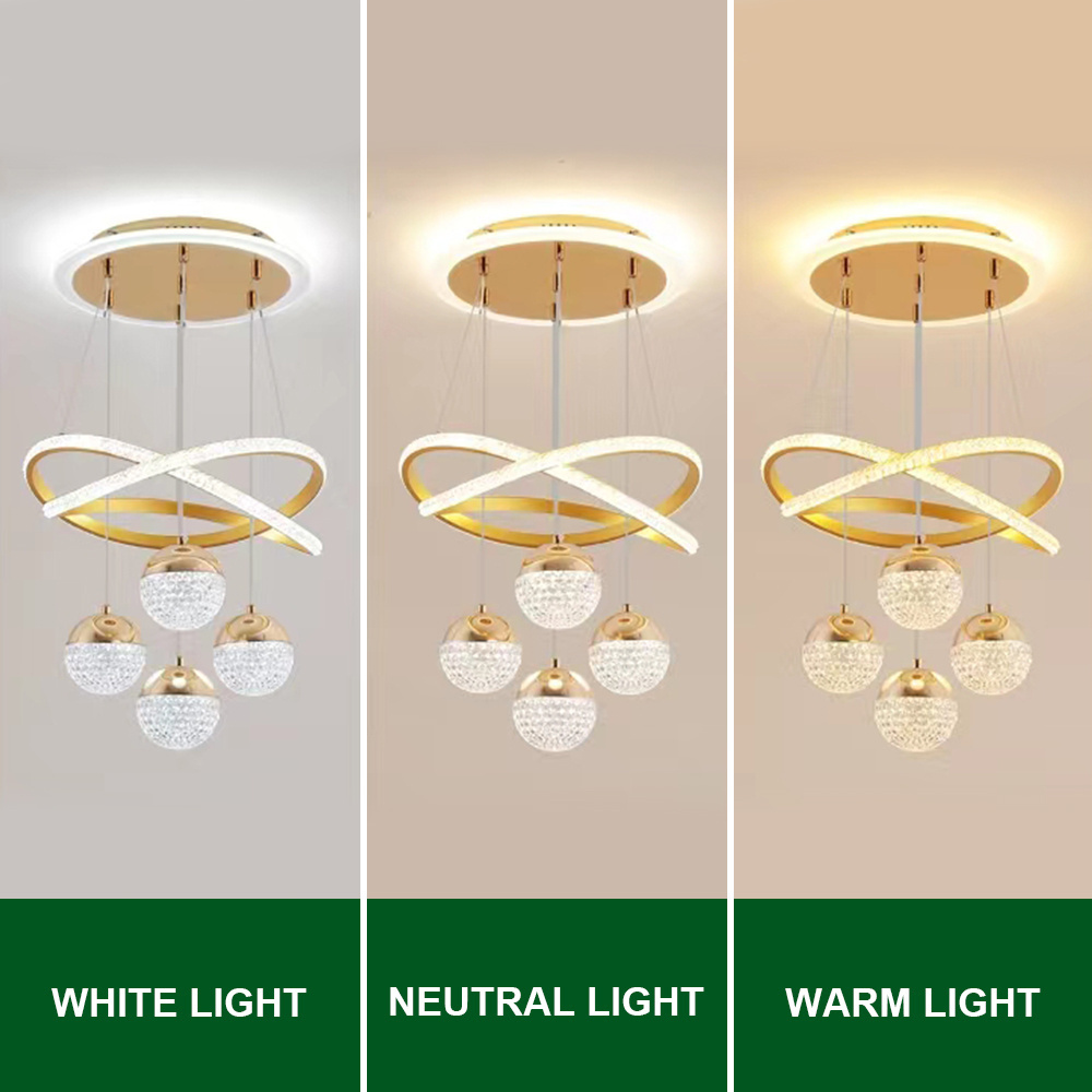 Luxury Chandelier Living Room Light Acrylic Circle Linea Ceiling Round Modern Led Ring Chandelier Pendant Light