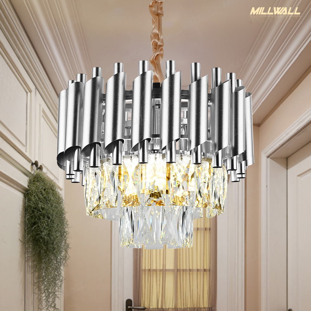 Iron Hotel Living Room Luxury Modern Crystal Ceiling Lamp Unique Design Modern Luxury Glass Chandelier Lighting For Hotel