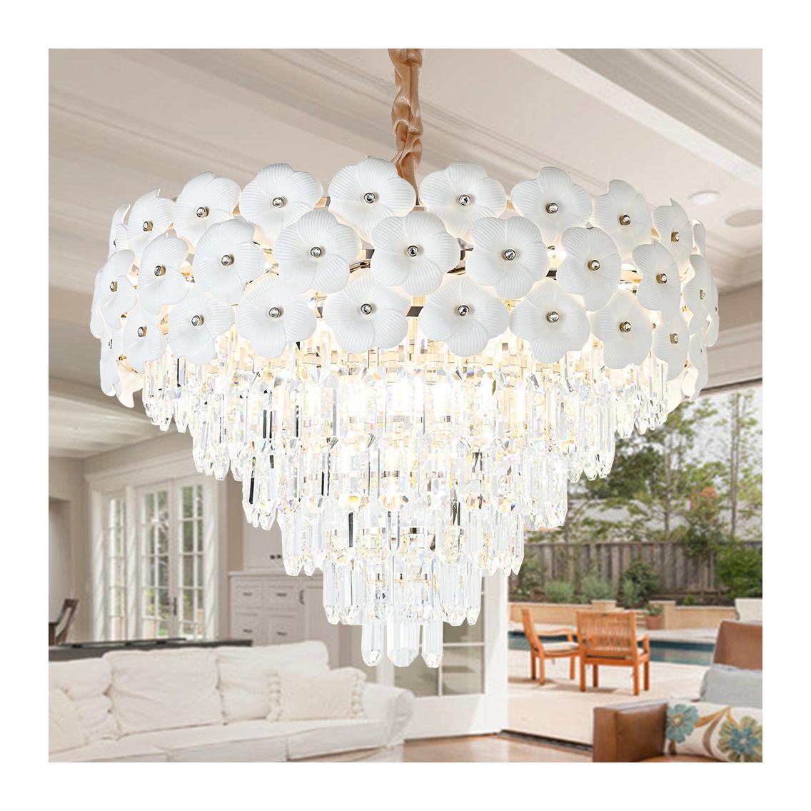 Hotel Glass Crystal Gold Chandelier Pendant Light Modern Pendant Lighting Fixtures Industrial Chandelier Art Deco Gold Pendant