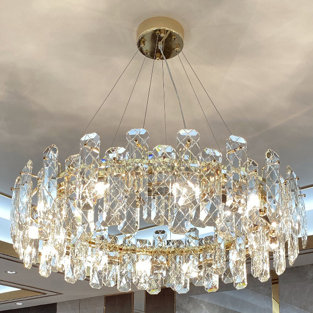 Crystal white chandelier luxury iron black farmhouse bedroom pendant led ceiling  fixture chandalia light modern chandeliers