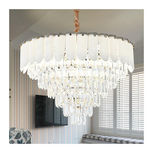 Hotel Glass Crystal Vintage Cable Suspension Ampoules Wood Chandelier Hanging Pendant Light Rustice Chandelier  Ceiling Lights