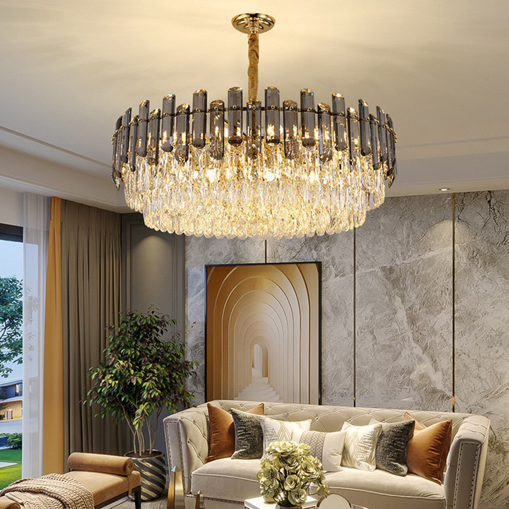 Luxury Hotel Modern Crystal Modern Led Round Glass Ball Single Head Chandelier Living Room Dining Room Bedroom Lighting Fixture