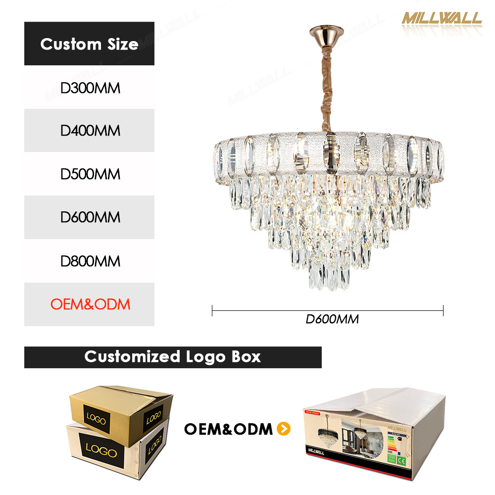 Hotel Glass Crystal Modern Chandelier Matte Black  Light Fixture Vintage Light Pendant Lighting For Living Dining Room Kitchen