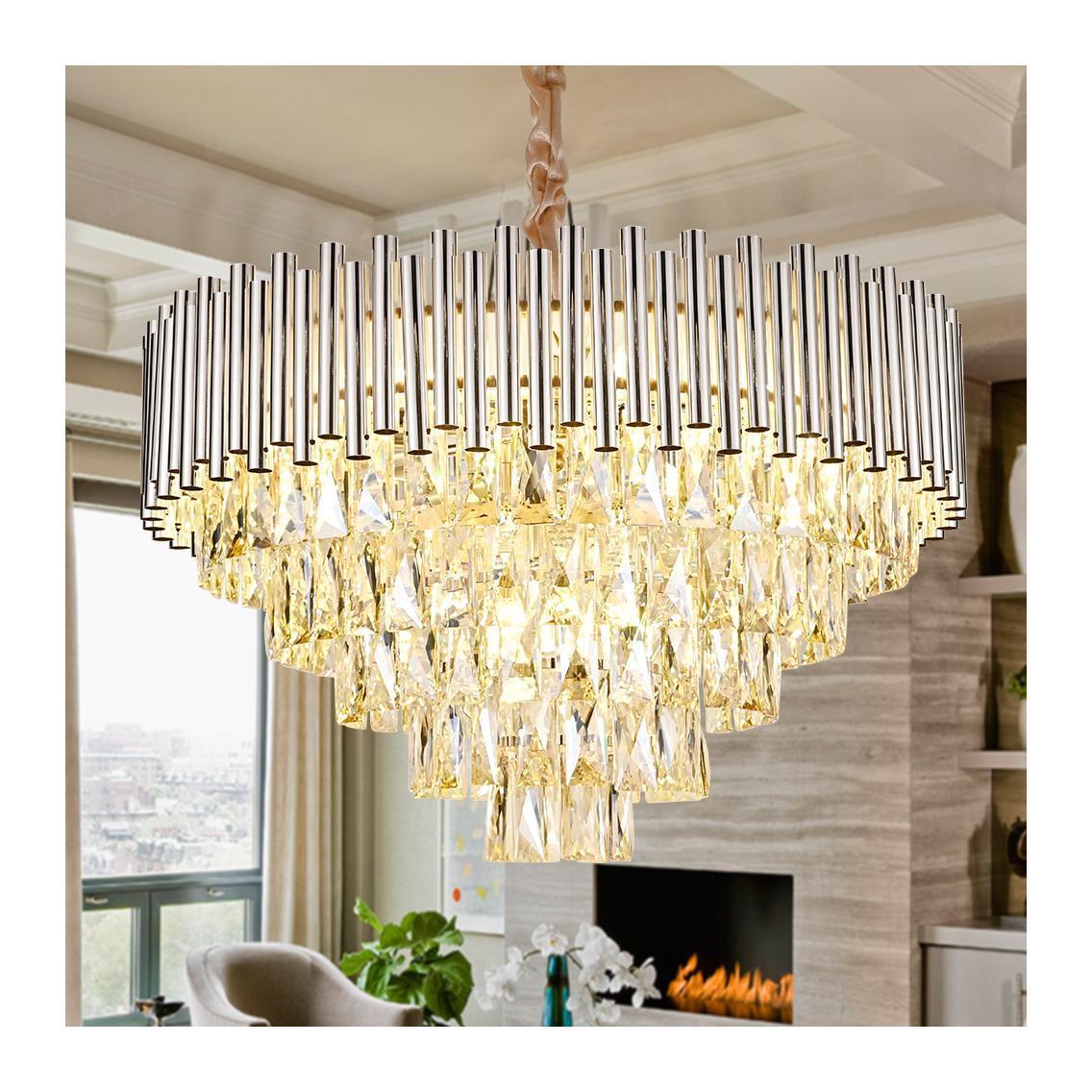 Brass Fixture Modern Crystal Chandelier G4 Led Lamp Multi Heads Clear Glass Bubble Ball Shade Pendant Light Shell Chandelier