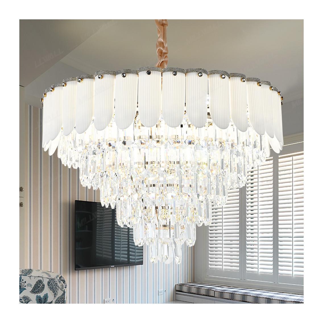 Glass Crystal Customized European Glass Simple Restaurant Sitting Room Chandelier Art Deco Vintage Classic Luxury Pendant Light