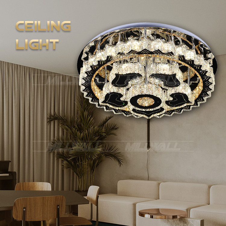 New Design Modern Glass Ceiling Lamp Shades Indoor Led Room Lights Tiffany Recessed Crystal for Home Ceiling Customized -35 - 60