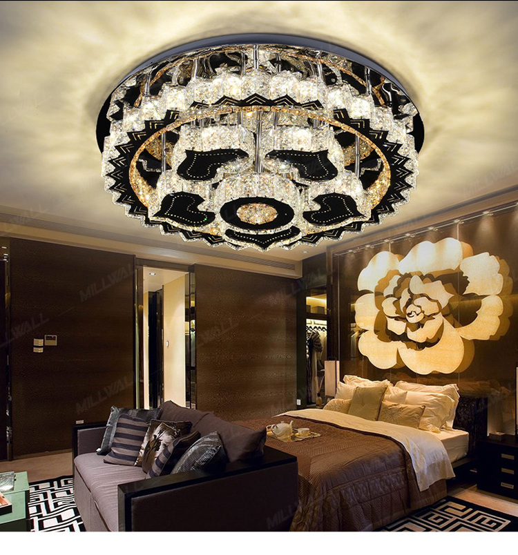 New Design Modern Glass Ceiling Lamp Shades Indoor Led Room Lights Tiffany Recessed Crystal for Home Ceiling Customized -35 - 60