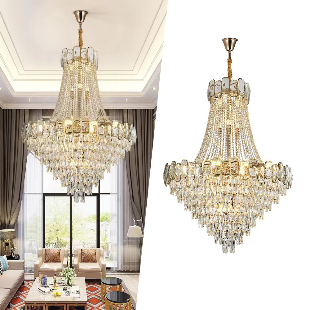 Postmodern Shaped Aluminum Chain Chandelier Nordic Living Room  Creative Art Hotel Villa Lobby Luxury Crystal Modern Chandelier