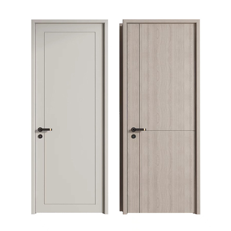 Factory Price Eco-Friendly WPC Slab Sound Proof Interior Composite Wood Door Interior Wood Plastic Composite ABS Bedroom Door