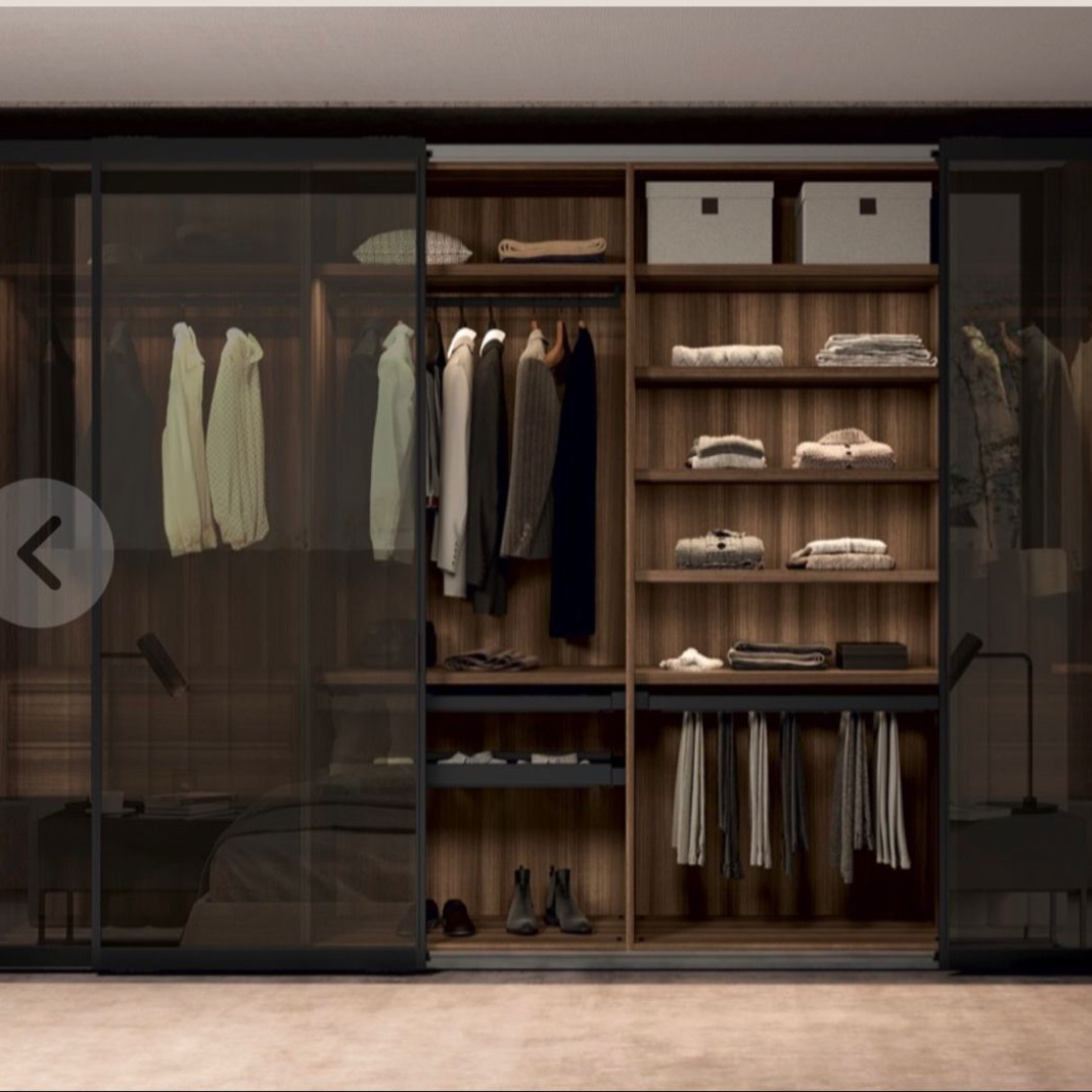 Luxury Walk In Closet Wardrobe Wooden Armoire With Drawers Modern Glass Door Storage Cabinet Fitted Wardrobes