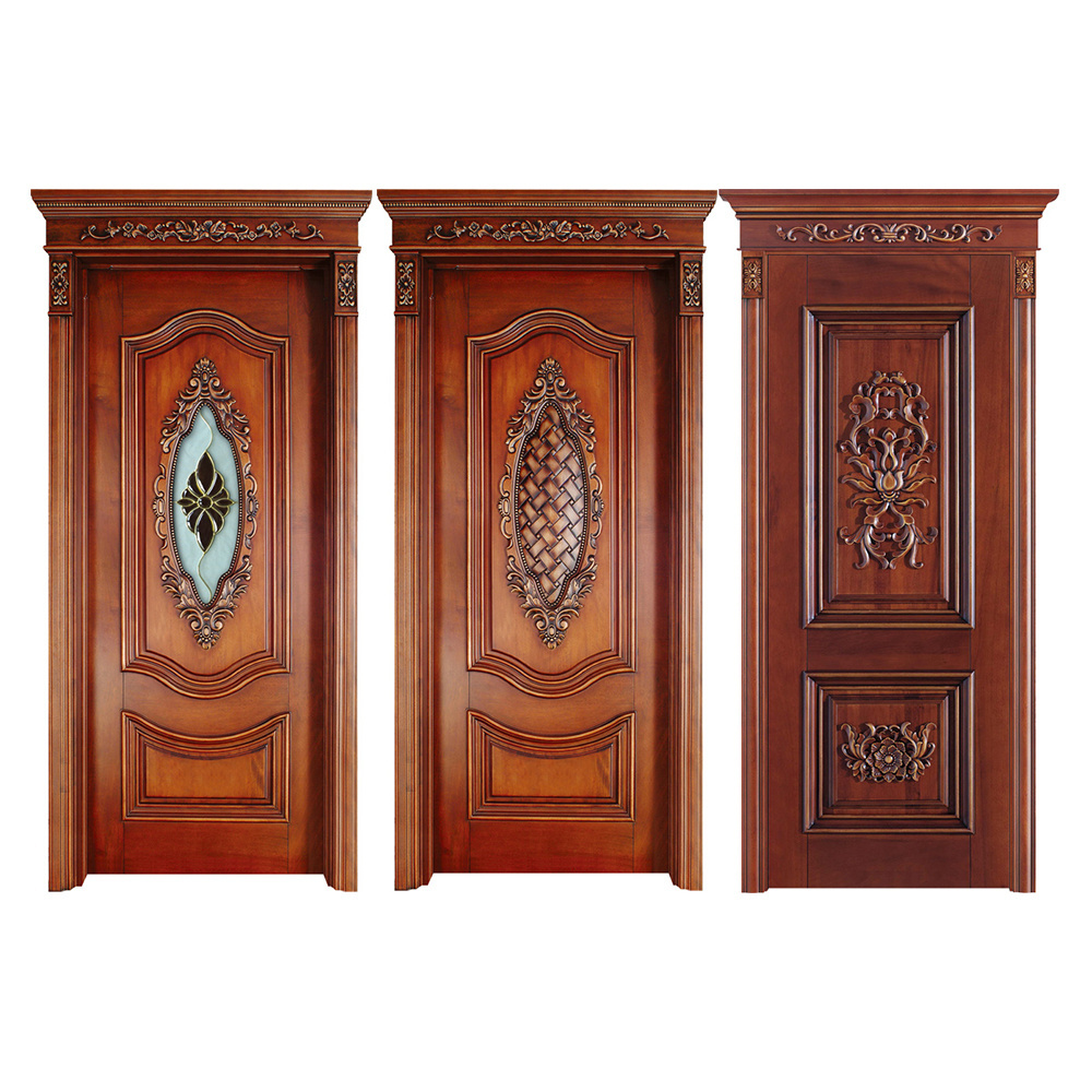 Mahogany Wooden Main Door Design Front Doors For Home Bedroom Solid Soundproof Interior Solid Wooden Door