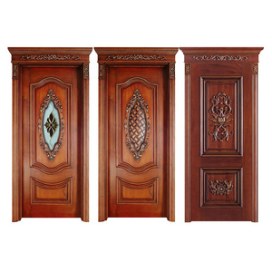 Mahogany Wooden Main Door Design Front Doors For Home Bedroom Solid Soundproof Interior Solid Wooden Door