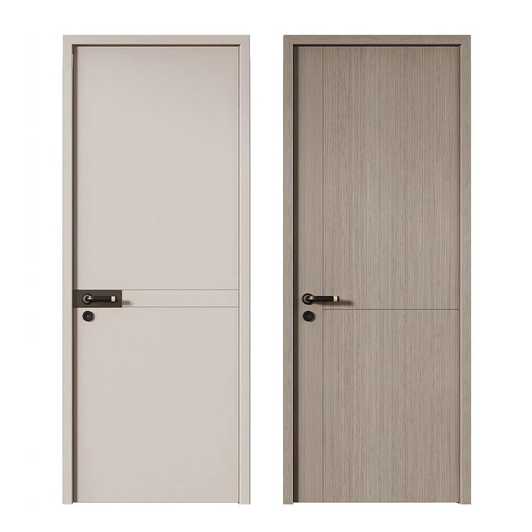 Factory Price Eco-Friendly WPC Slab Sound Proof Interior Composite Wood Door Interior Wood Plastic Composite ABS Bedroom Door