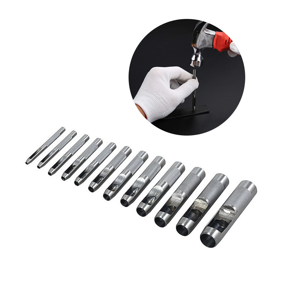 Newly 12 Pcs/Set 3-16mm Hollow Punch Hole leather punch