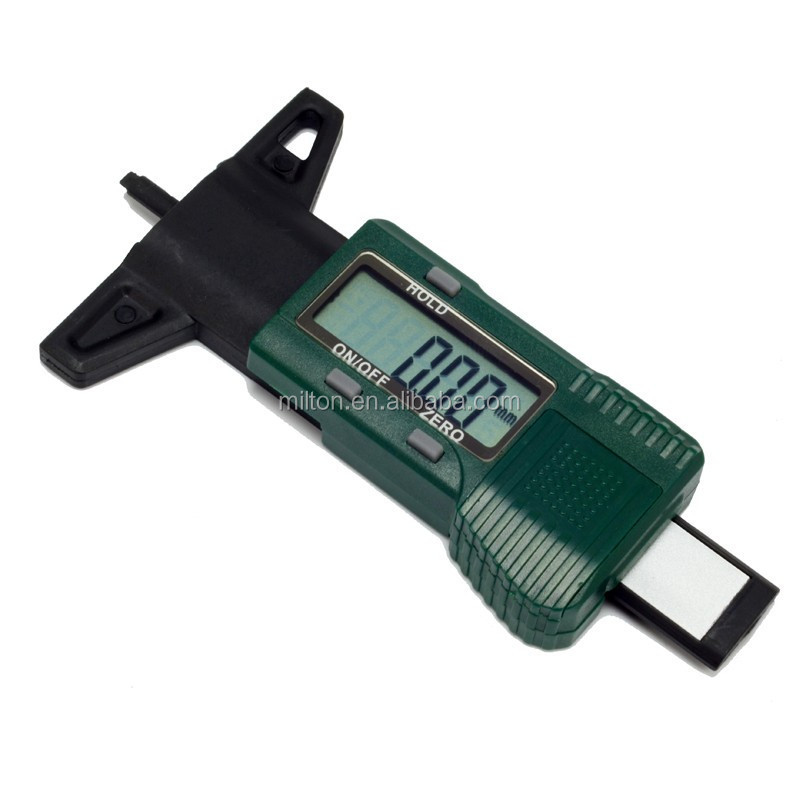 0-25.4mm Digital tire thread depth gauge Tire Tread Tyre Depth Brake Gauge Shoe Pad Gauge