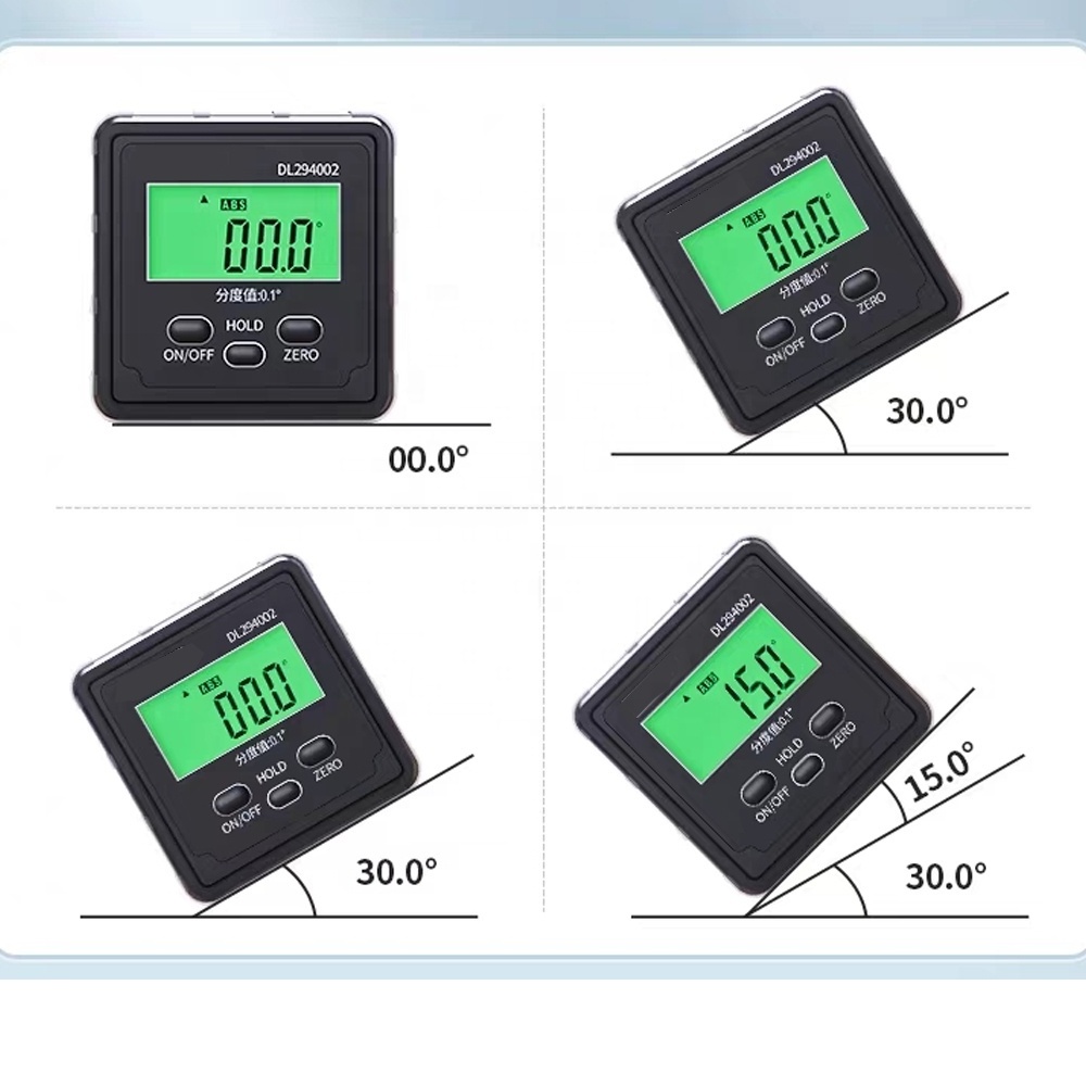 Digital Level Box Protractor Angle Finder Level Gauge Bevel Gage Inclinometer W Backlight Magnetic Base Tilt Direction Indicator