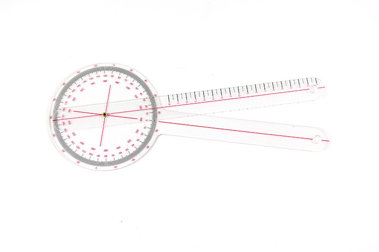 Body Building PVC Protractor Medical Goniometer Angle Ruler For Joint Bend Measure Fitness Equipment