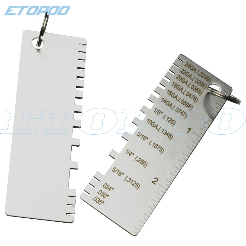 New Style Stainless Steel Wire/Metal Sheet Thickness Gauge Welding Gage Plated Size Inspection Gage Welding Gauge