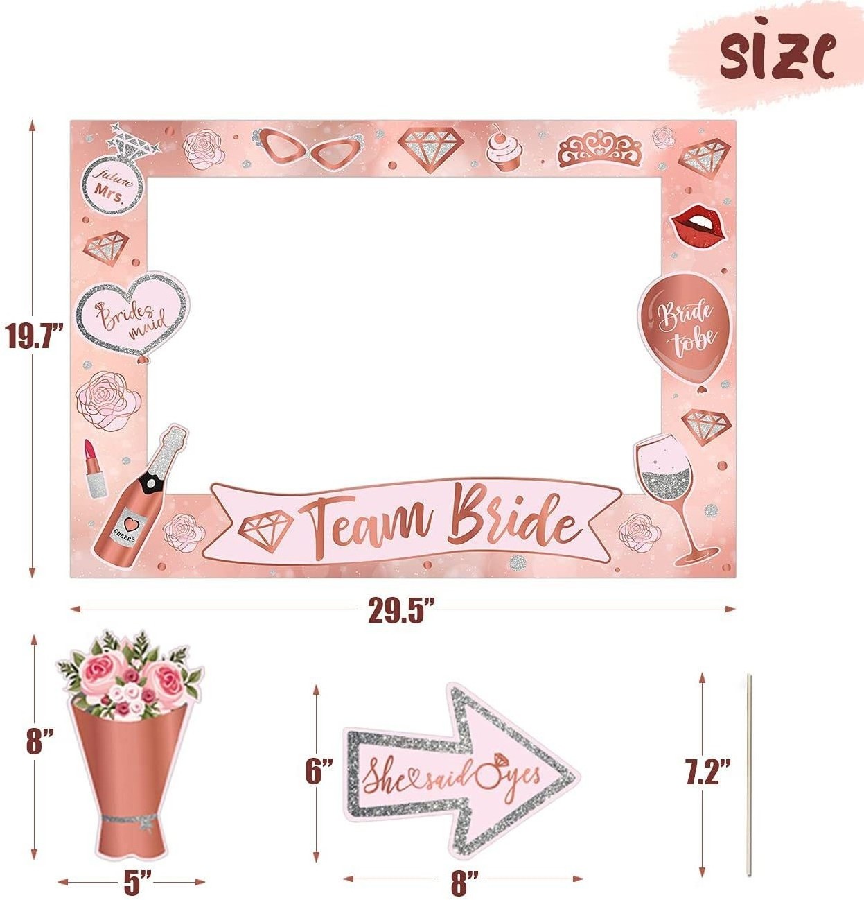 2023 New Bachelorette Party Bride to be Props Bride to be Party Decoration Team Bride Photo Booth Props