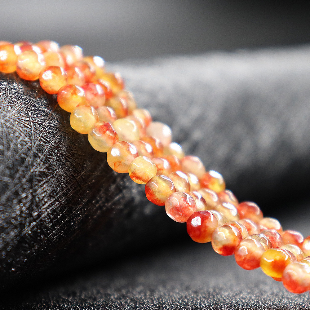 High Quality Multi Faceted Natural Ruby Crystal Moonstone Jade Beads 4mm Loose Gemstone Beads Stone  For Jewelry Making