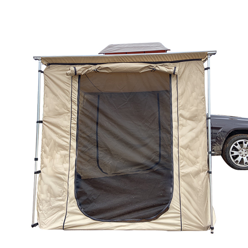 2.5m x 2.5m Awning Roof Top Tent Camper Trailer 4WD Awning 4X4 Camping Car Rack Pull Put With Mesh Room