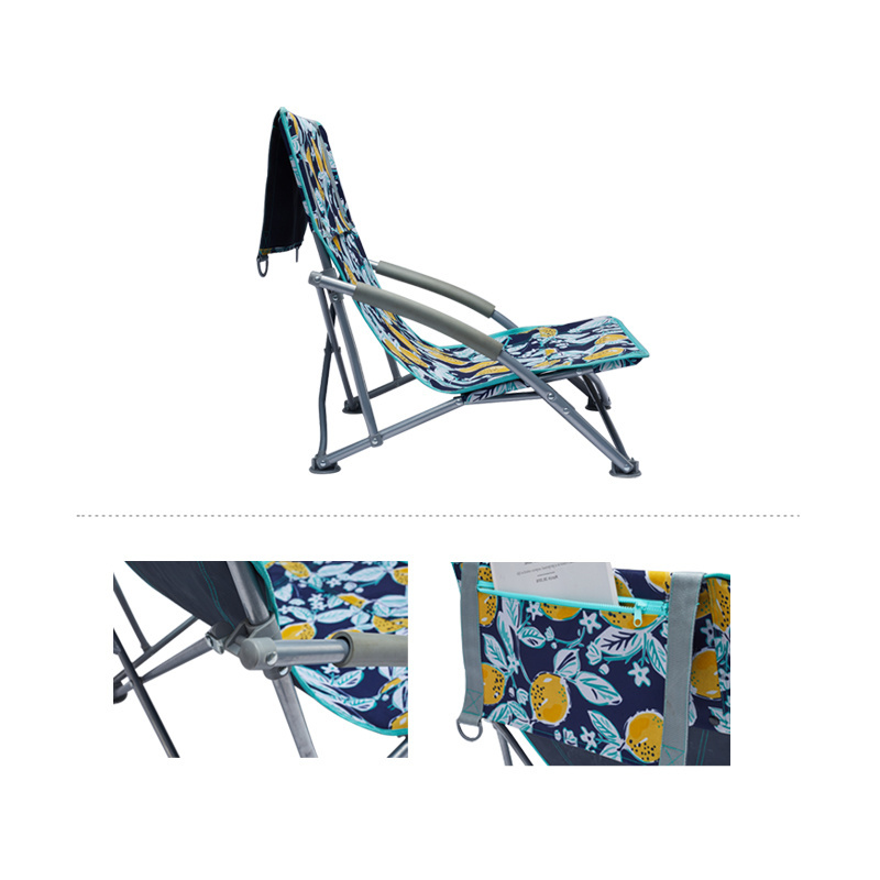 Outdoor Lightweight Low Seat Foldable Camping Beach Chair