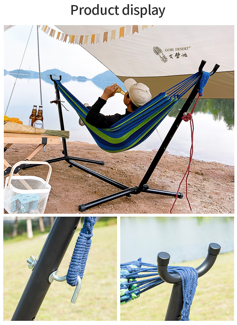 Free Standing Swing Garden camping Hammock with Metal Frame stand