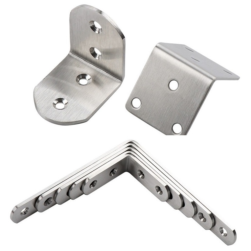 Wholesale furniture stainless steel corner bracket cabinet  support bracket L shaped bracket