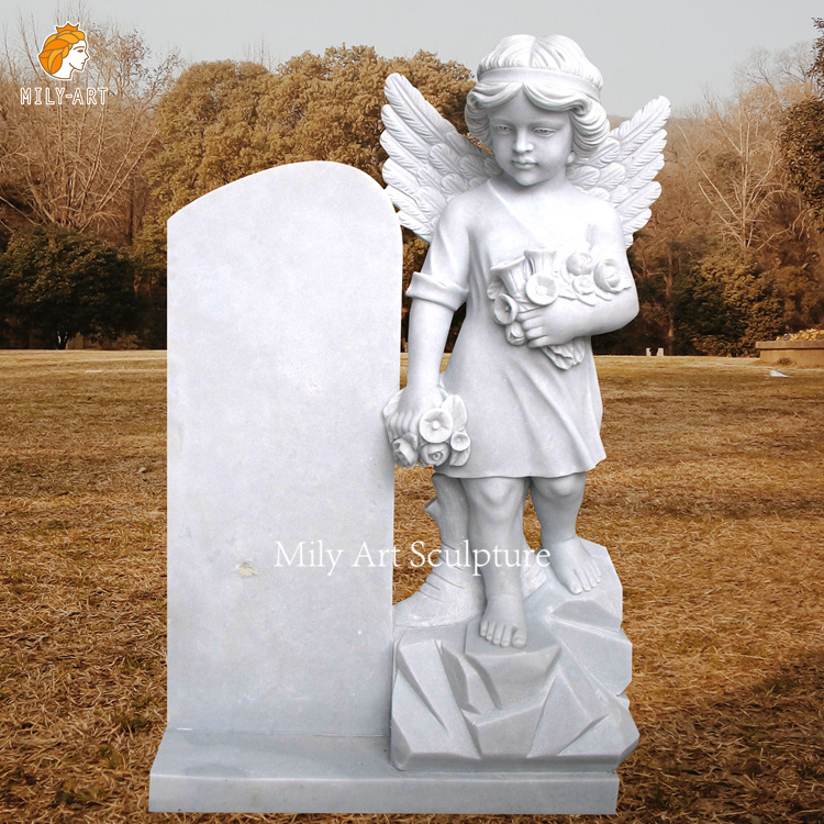 Custom Large Natural Stone Granite Marble Tombstones Monuments Combination Of Chinese And Western Gravestone For Outdoor