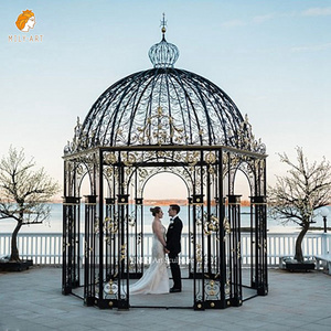 European Style Wedding Decorations Outdoor Wrought Iron Pavilion Gazebo