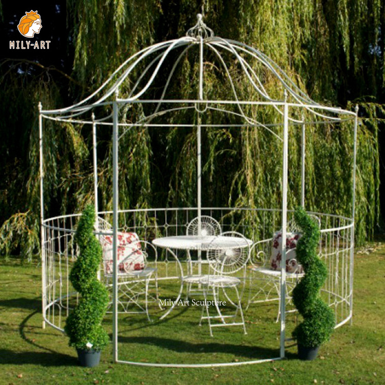 Outdoor Garden Decorative Wrought Iron Dome Gazebo Cast Iron Gazebo For Sale