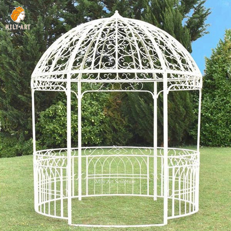 Outdoor Garden Decorative Wrought Iron Dome Gazebo Cast Iron Gazebo For Sale