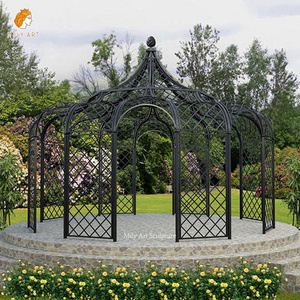 Outdoor Rattan Garden Decoration Wrought Iron Outdoor Gazebo For Sale