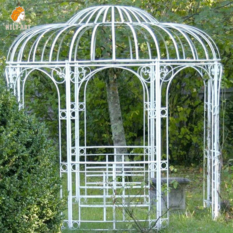 Outdoor Rattan Garden Decoration Wrought Iron Outdoor Gazebo For Sale