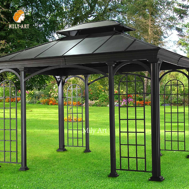 Large Outdoor Decorative Gazebo Garden Cast Wrought Iron Gazebo