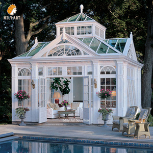 Customized Garden Victorian Greenhouse Casting Wrought Iron Gazebo for Sale