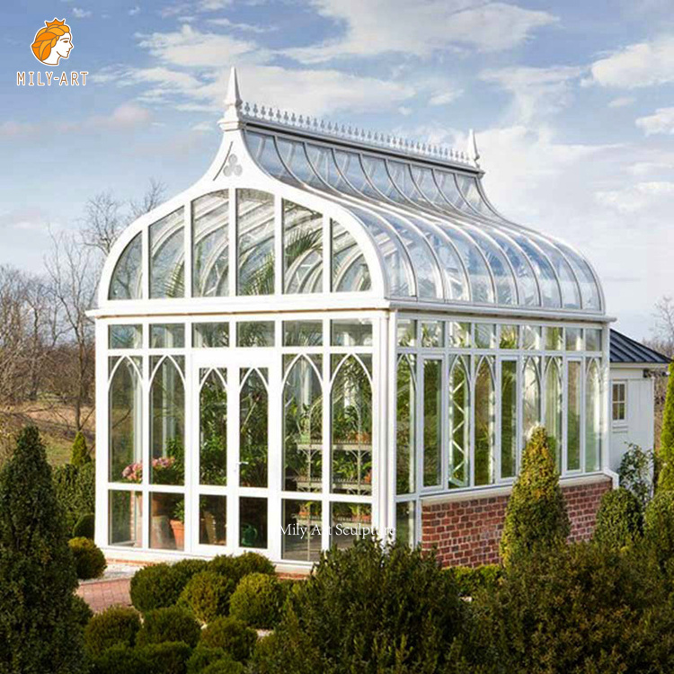 Customized Garden Victorian Greenhouse Casting Wrought Iron Gazebo for Sale