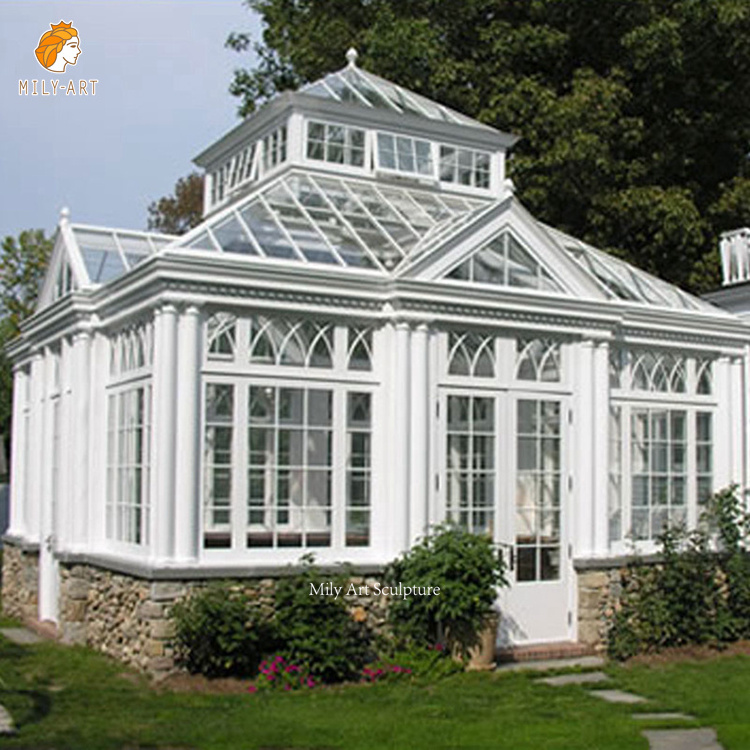 Customized Garden Victorian Greenhouse Casting Wrought Iron Gazebo for Sale