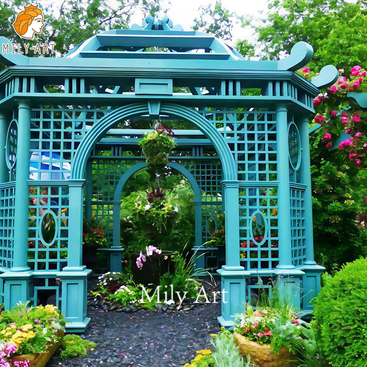 Garden Decoration Wrought Iron Gazebos Metal Brackets for Gazebo