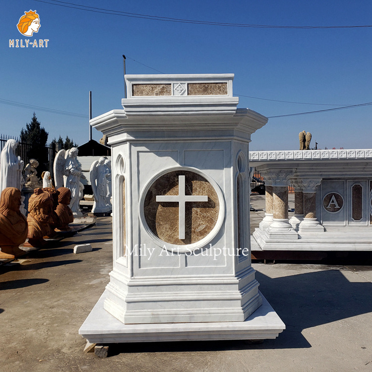 Hand Carved Religious Church Decorated Carved Marble Altar for Catholic Church