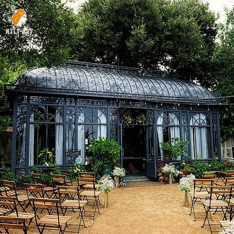 Antique Gazebo Designs Wrought Iron Pavilion Metal Frame for Outdoor