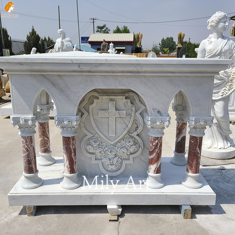 Wholesale Custom Design Hand Carved Religious Marble Altar For Church