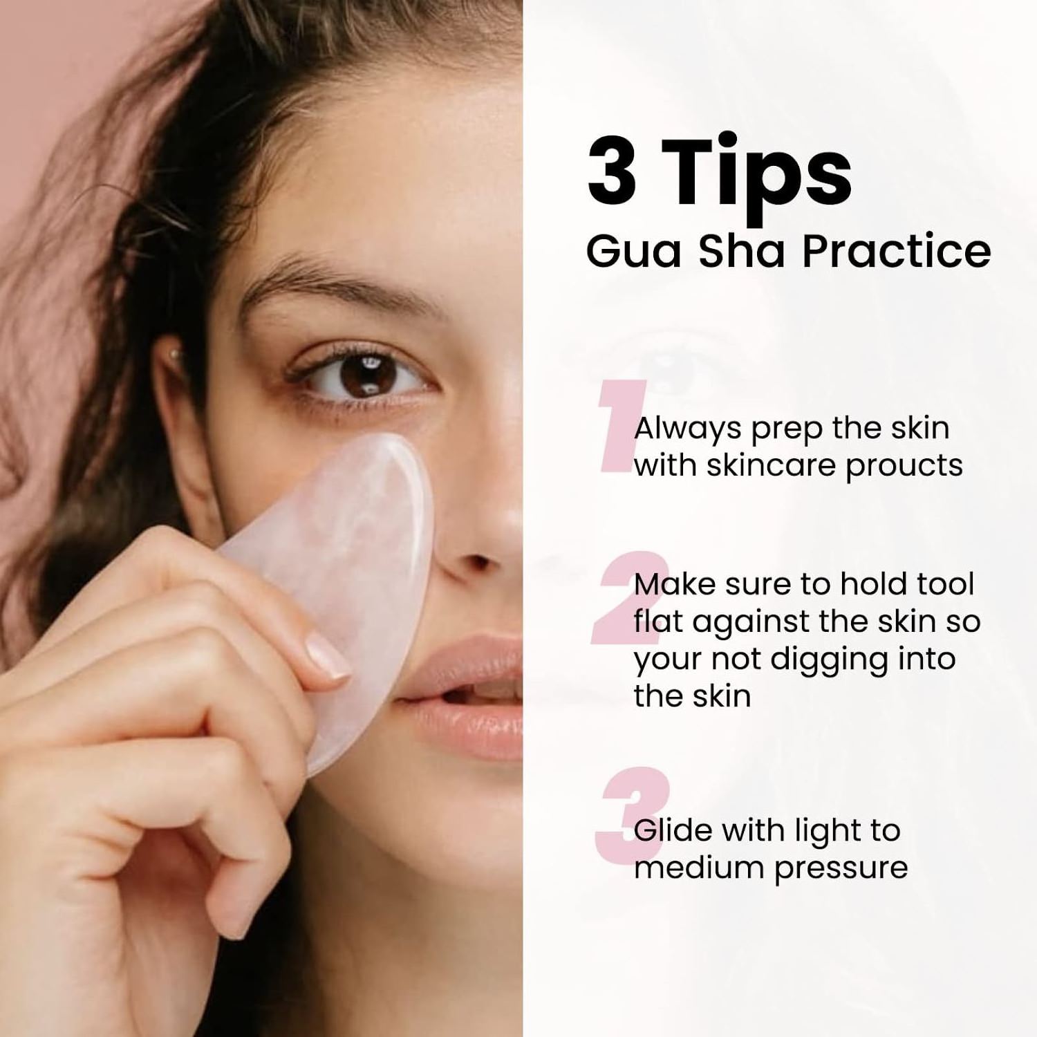 Factory Wholesale Facial Massager Gua Sha Scrapping Tool 100% Natural Jade Stone Rose Quartz Gua Sha For Anti aging