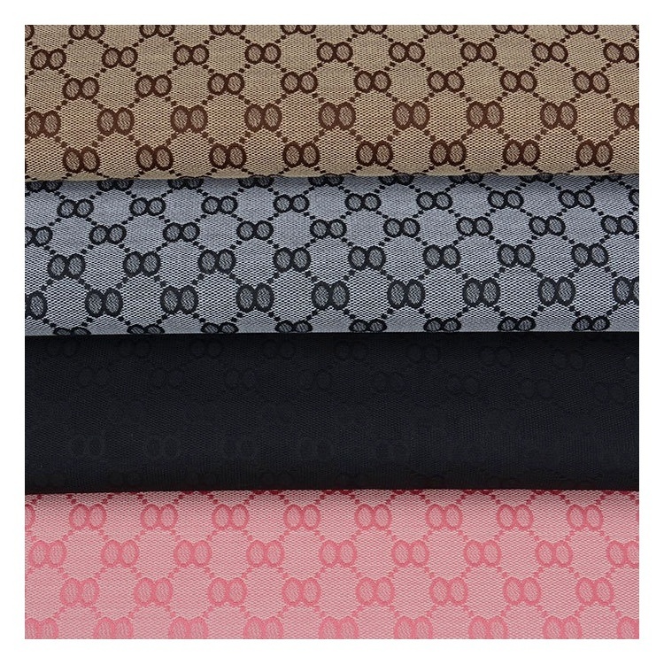 In stock 5 Colors Eight Word Numbers Polyester Cotton Woven Shoe Jacquard Fabric for Bags Clothing