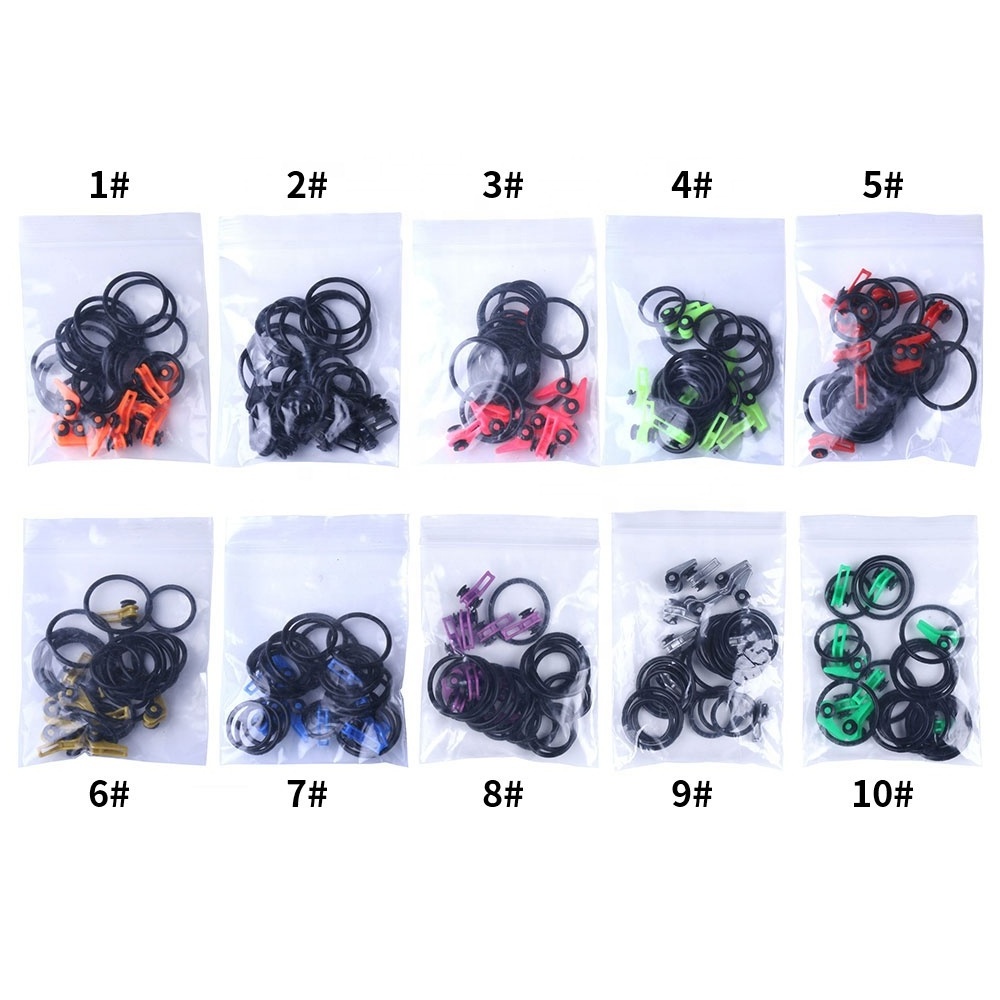 Multicolor 10pcs/bag Fishing Accessary Tool Plastic Rubber Ring Fishing Rod Easy Hook Keeper Holder for Hanging Bait Lure