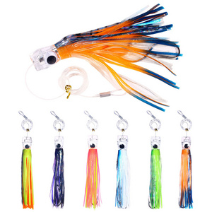 Wholesale 22cm/100g 16cm/70g Marlin Tuna Resin Head Saltwater Deep Sea Skirted Trolling Big Game Octopus Fishing Lures