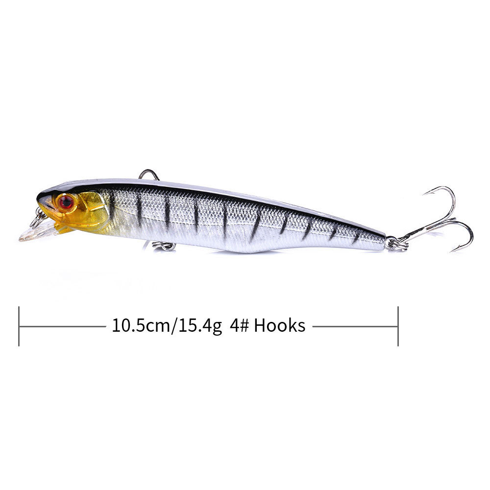 Wholesale 10.5cm 14.5g Artificial Hard Plastic Bait Minnow Fishing Lures for Bass