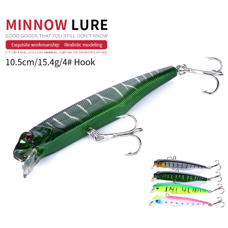 Wholesale 10.5cm 14.5g Artificial Hard Plastic Bait Minnow Fishing Lures for Bass